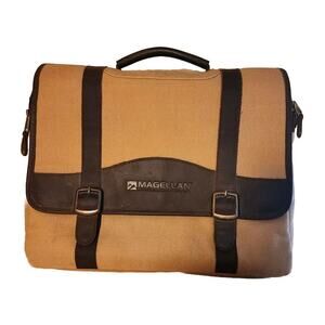 Canyon Outback Leather Goods Brown Messenger Laptop Bag LN Condition